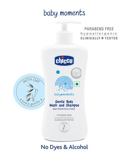 Chicco Baby Moments Gentle Body Wash and Shampoo (500ml) : Baby 