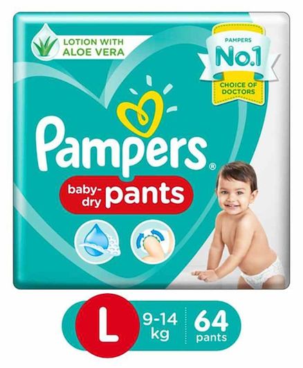 pampers pants large 64 pieces
