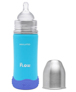 Dr.Flow-Omega+-Insulated-ThermoSteel-Baby-Feeding-Bottle-with-Anti-skid-Bumper-0